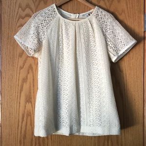 Lace Overlay Blouse